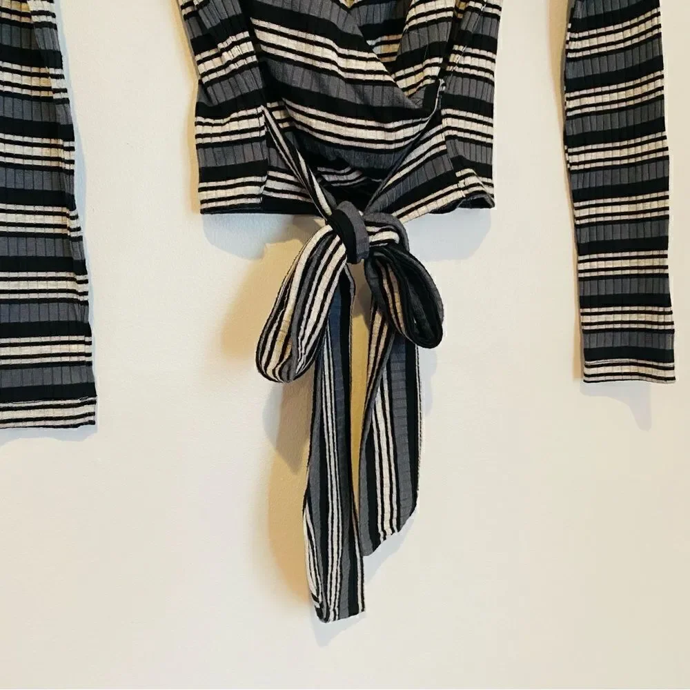 Free People Always With Me Striped Crop Top Size XS